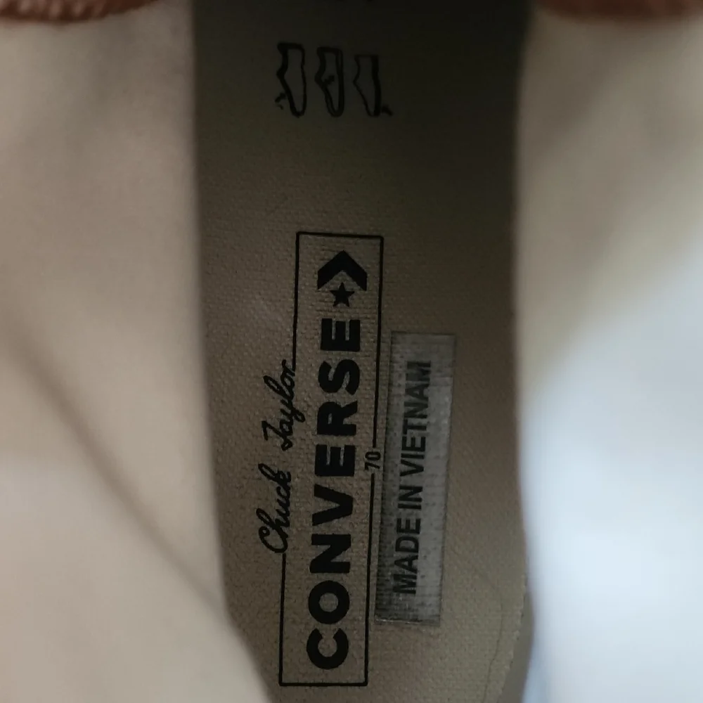 Converse Brown Heeled Boots with White Accents - Picture 9 of 13